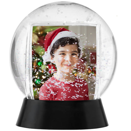 Sphere Photo Snow Globe with Black Base