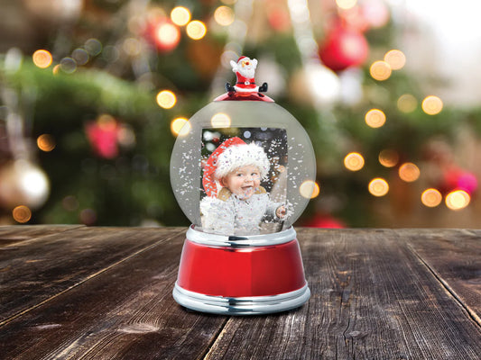LIGHT UP Santa Snow Globe