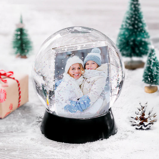 Sphere Photo Snow Globe with Black Base