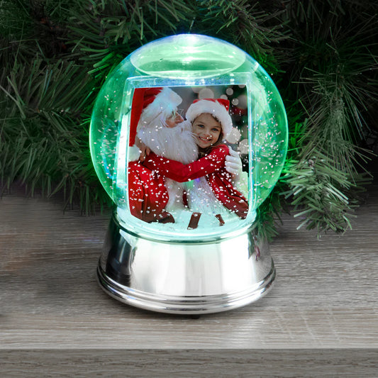 LIGHT UP Chrome Snow Globe