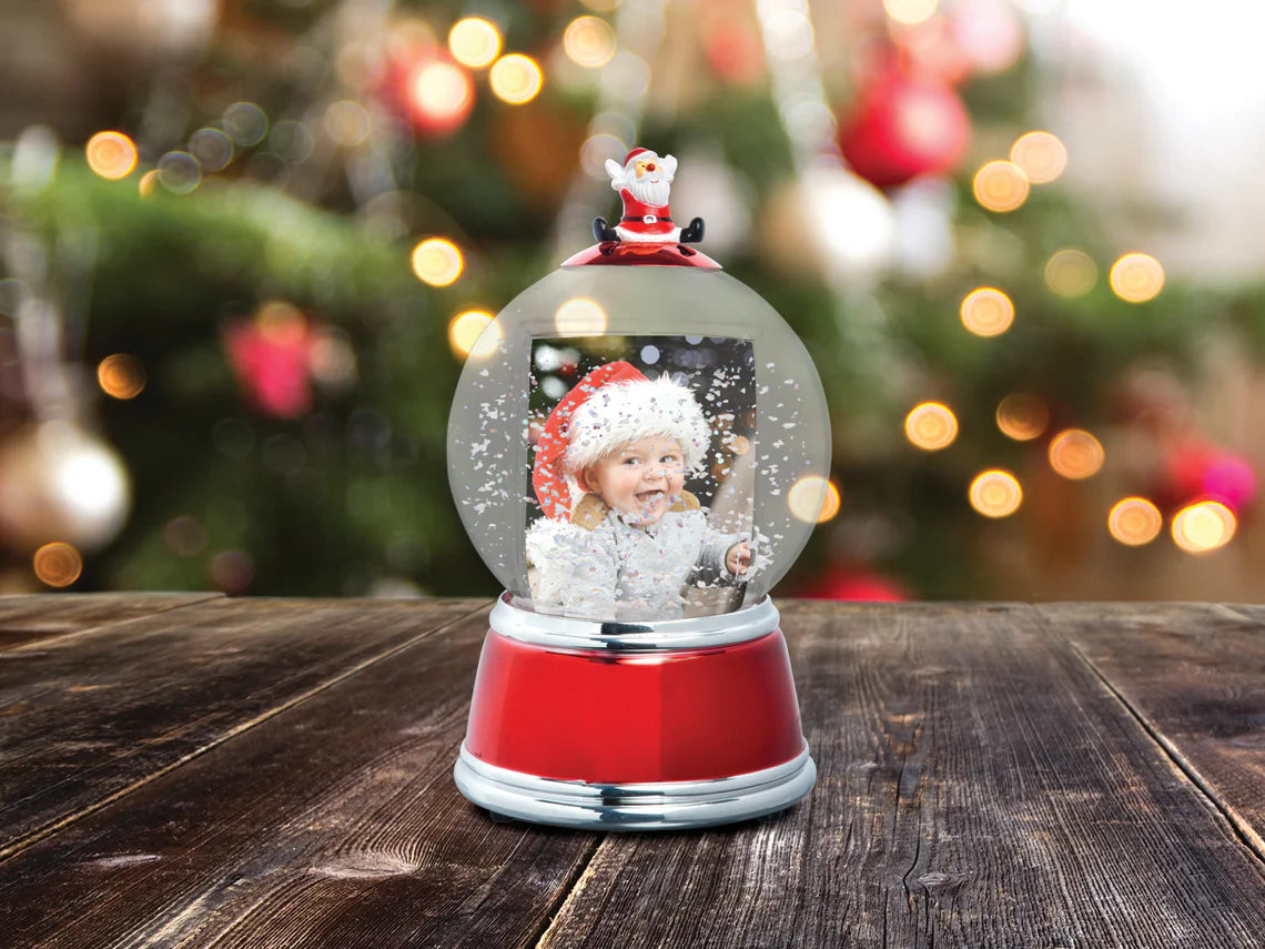 LIGHT UP Santa Snow Globe