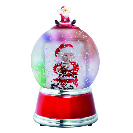 LIGHT UP Santa Snow Globe